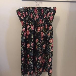 Strapless reversible dress